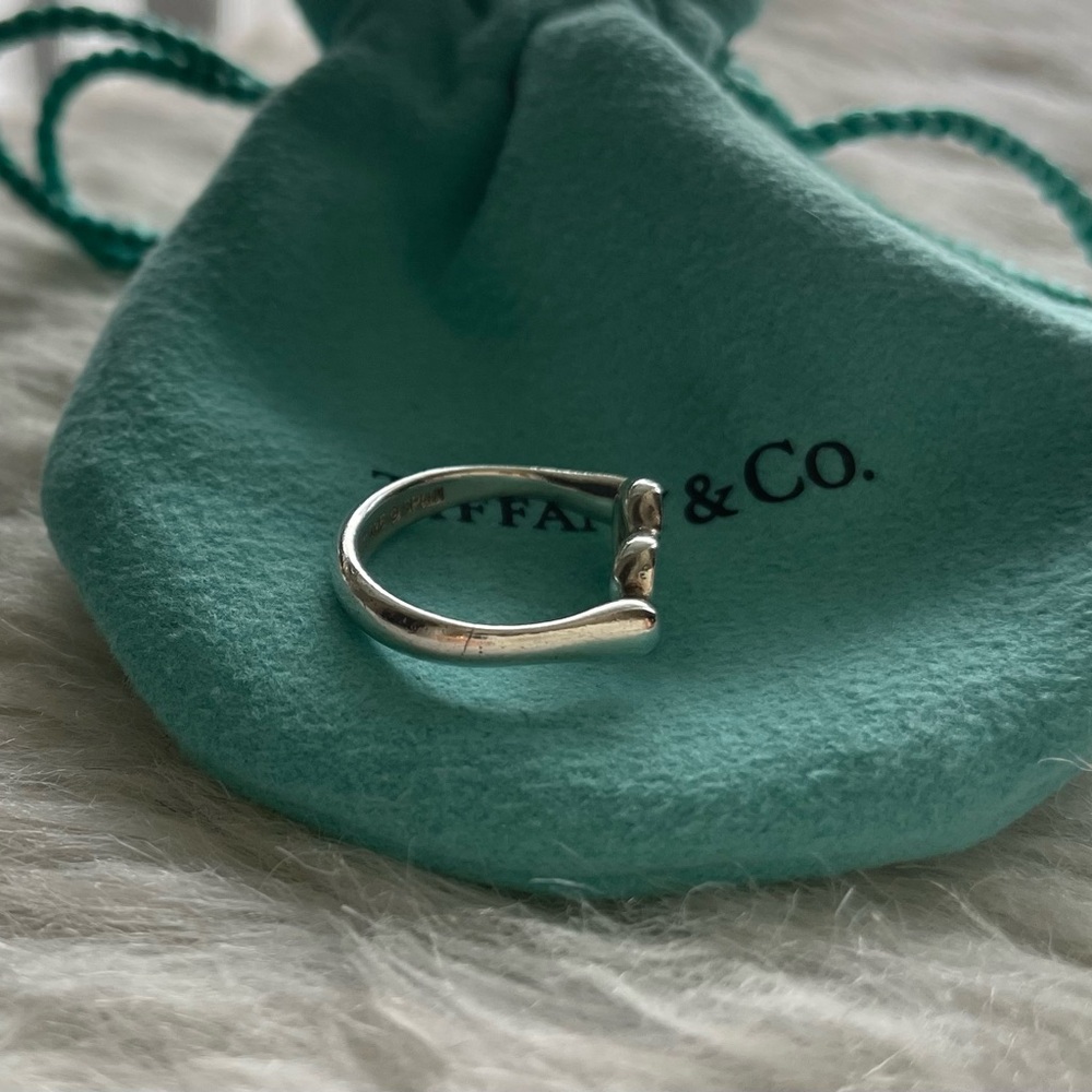 Tiffany and Co. Open Heart Ring Size 4 - Picture 7 of 14